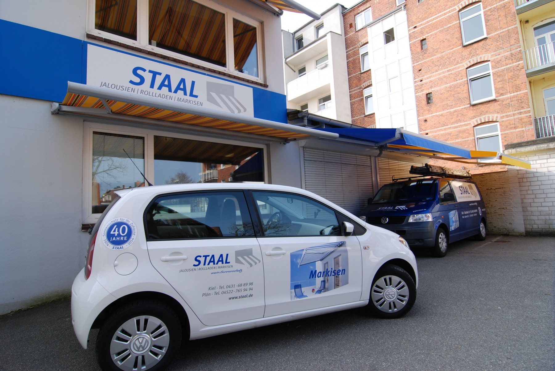 Markisen, Rollladen- und Vordach Ausstellung von Staal in Kiel